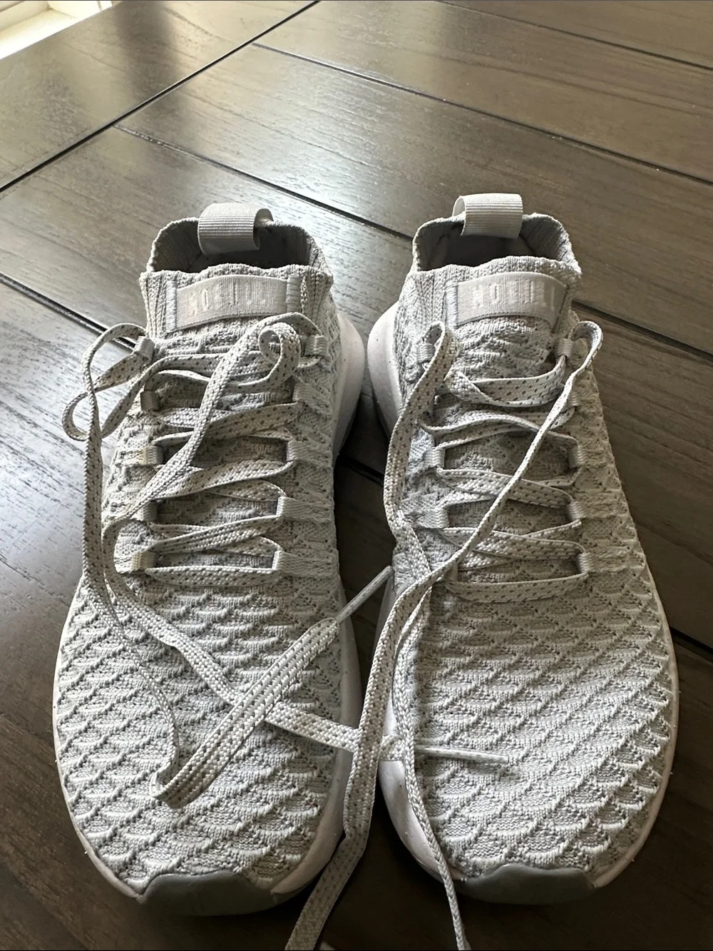 NOBULL Light Gray Knit Running Sneakers